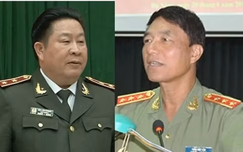 Ông Trần Việt Tân (trái) và ông Bùi Văn Thành (phải), nguyên Thứ trưởng Bộ Công an vừa bị khởi tố.