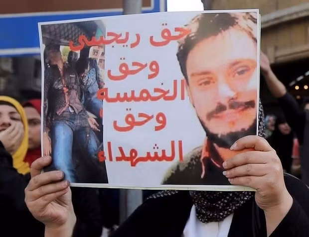 Thi thể Regeni, được tìm thấy gần một tuần sau khi anh biến mất, cho thấy có dấu hiệu tra tấn. (Nguồn: Reuters)