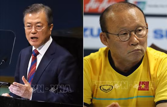  Tổng thống Hàn Quốc Moon Jae-in là nhân vật ấn tượng nhất trong năm 2018, đứng thứ hai trong danh sách là huấn luyện viên Park Hang-seo. Ảnh: Yonhap - TTXVN