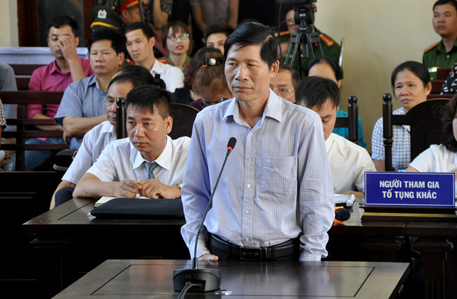 Ông Hoàng Đình Khiếu tại phiên tòa sơ thẩm. Ảnh: Đ.Q. Ông Hoàng Đình Khiếu tại phiên tòa sơ thẩm. Ảnh: Đ.Q.