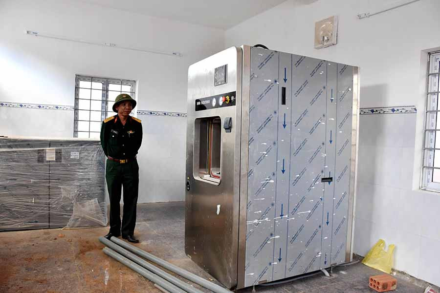  Lò hấp rác trị giá hơn 7 tỷ đồng chuẩn bị được đưa vào hoạt động. Ảnh: H.T