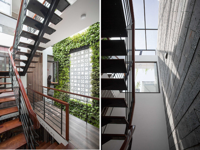 Hai cầu thang cũng giúp giao thông không bị chồng chéo, tránh trường hợp không gian riêng tư bị sử dụng làm lối để đi từ phòng nọ sang phòng kia. Hai cầu thang cũng giúp giao thông không bị chồng chéo, tránh trường hợp không gian riêng tư bị sử dụng làm lối để đi từ phòng nọ sang phòng kia.