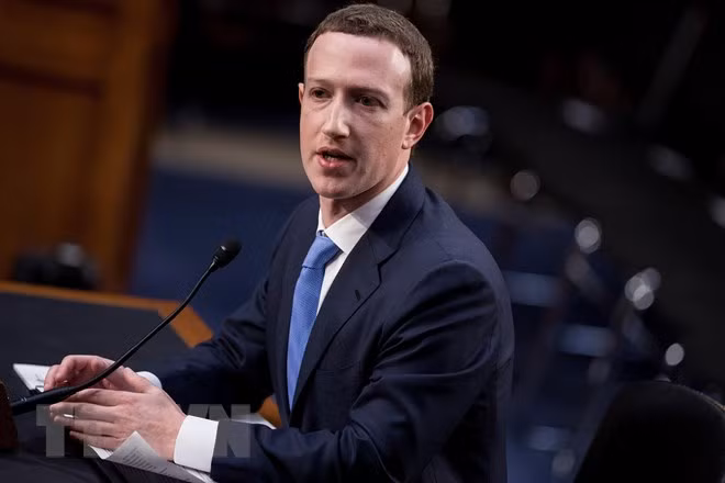 Chủ tịch Hội đồng quản trị kiêm Tổng Giám đốc điều hành (CEO) Facebook Mark Zuckerberg. (Nguồn: AFP/TTXVN)