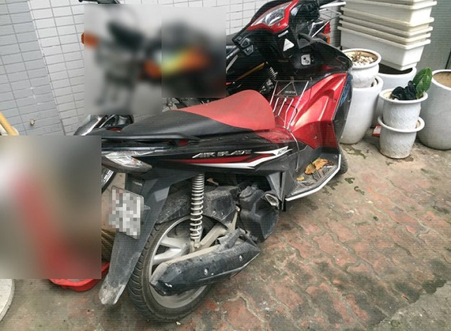 Chiếc xe máy các đối tượng sử dụng để đi gây án