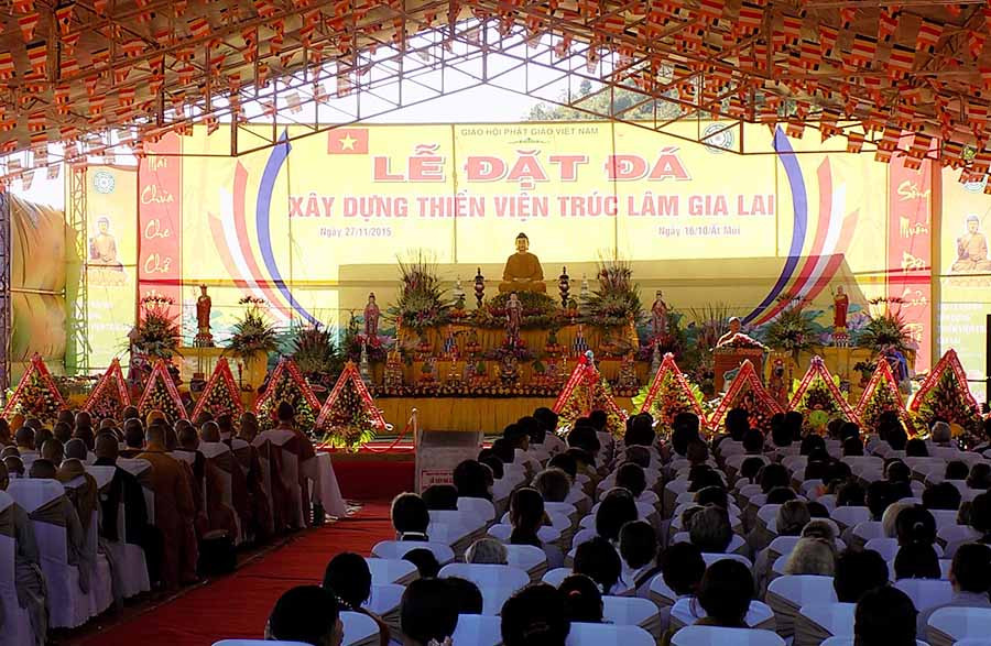 Lễ khởi công xây dựng Thiền viện Trúc Lâm tại Gia Lai. Ảnh: Thanh Nhật