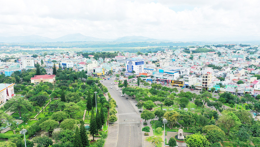 Thành phố Pleiku hôm nay. Ảnh: Quang Tấn Thành phố Pleiku hôm nay. Ảnh: Quang Tấn