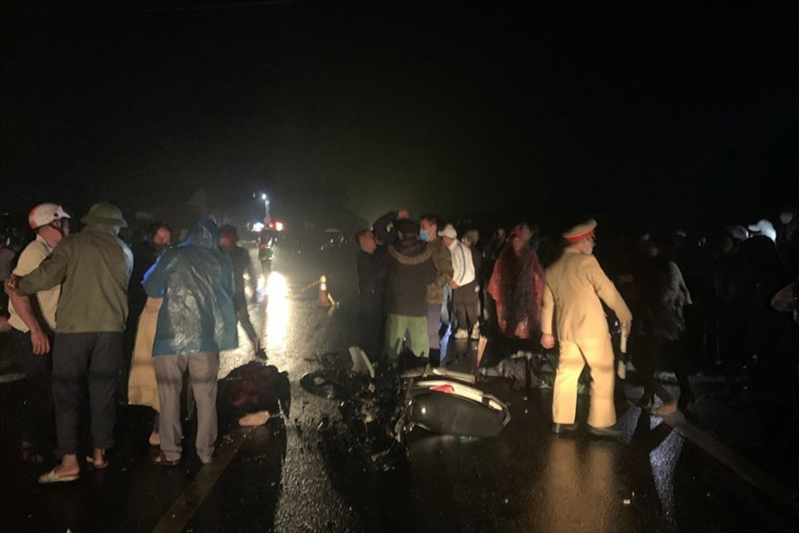 Hiện trường vụ tai nạn. Ảnh: GT Hiện trường vụ tai nạn. Ảnh: GT