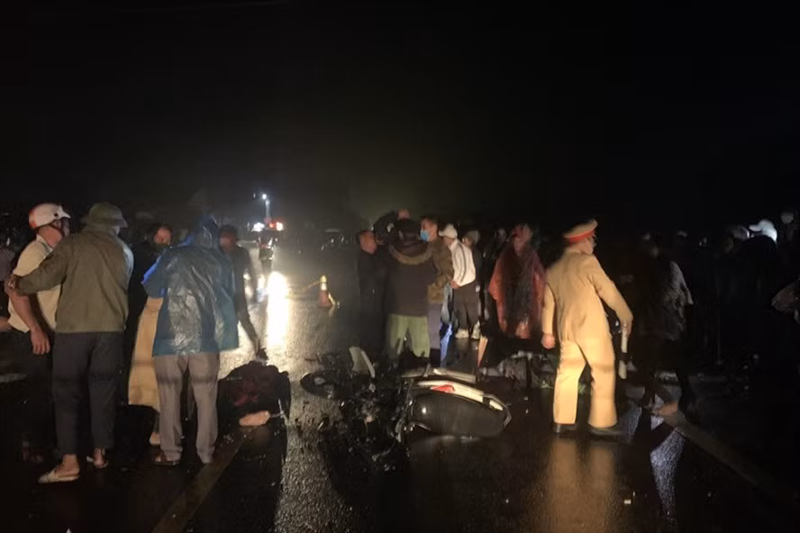 Hiện trường vụ tai nạn. Ảnh: GT