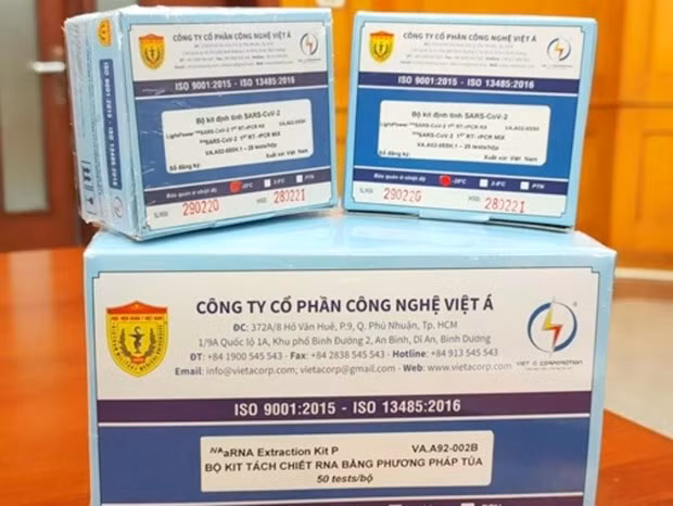 Bộ xét nghiệm COVID-19 của Công ty Việt Á. Bộ xét nghiệm COVID-19 của Công ty Việt Á.