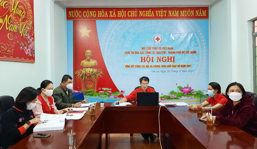 Quang cảnh hội nghị trực tuyến tại điểm cầu Gia Lai. Ảnh: Hồng Ngọc Quang cảnh hội nghị trực tuyến. Ảnh: Hồng Ngọc