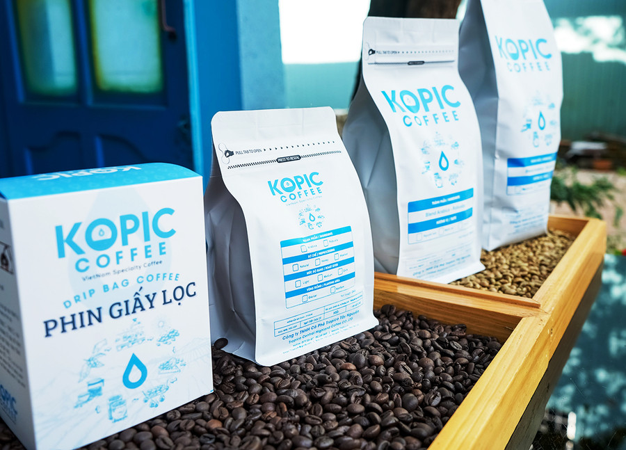  Sản phẩm cà phê đặc sản của Công ty TNHH Cà phê Tropico Tây Nguyên. Ảnh: Phương Mai