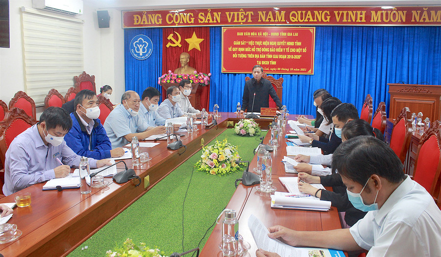 Quang cảnh buổi làm việc giữa đoàn giám sát của Ban Văn hóa-Xã hội HĐND tỉnh với BHXH tỉnh. Ảnh: Mộc Trà Quang cảnh buổi làm việc giữa đoàn giám sát của Ban Văn hóa-Xã hội HĐND tỉnh với BHXH tỉnh. Ảnh: Mộc Trà