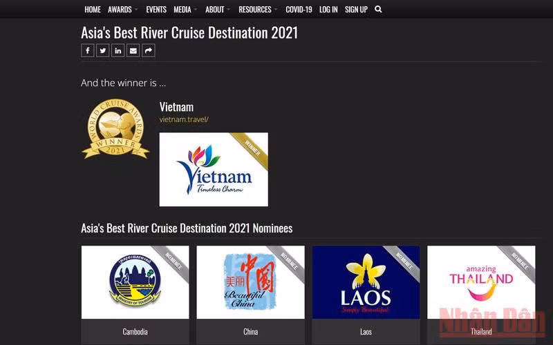  Việt Nam đã vượt qua các ứng viên là Campuchia, Trung Quốc, Lào và Thái Lan để giành danh hiệu 