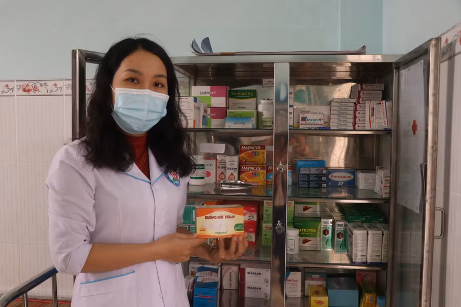 Thuốc Đông y dạng viện được Trạm Y tế phường An Tân, thị xã An Khê sử dụng trong điều trị cho bệnh nhân. Ảnh: Ngọc Minh