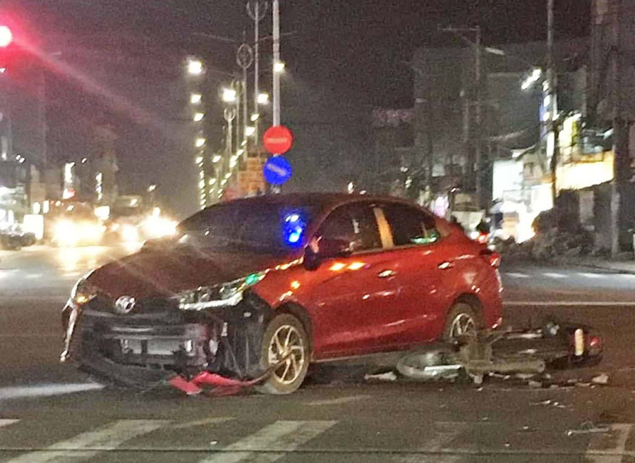 Hiện trường vụ tai nạn. Ảnh: V.N