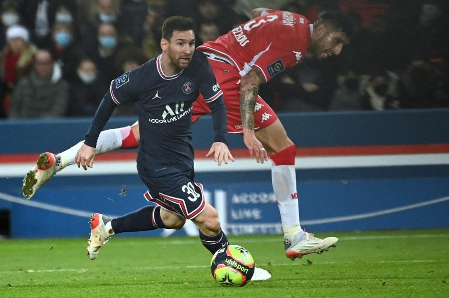 Messi ngày càng ăn ý với Mbappe. Ảnh: AFP