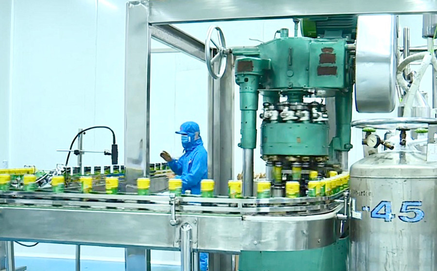 Nhà máy chế biến các sản phẩm đồ uống của Công ty Phát triển Khoa học Quốc tế Trường Sinh 1. Ảnh: Hà DUy
