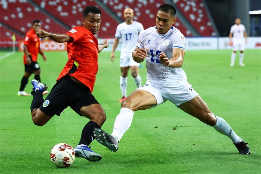 Timor-Leste không tạo ra nhiều cơ hội về phía khung thành Philippines. Ảnh: AFP