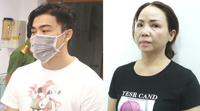 Luân và Thủy tại thời điểm bị khám xét nơi ở do liên quan đường dây lô đề hơn 2.000 tỉ đồng. Ảnh do Công an An Giang cung cấp