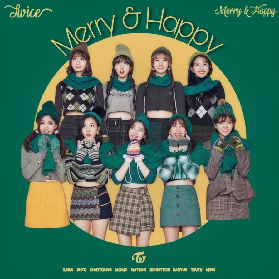 “Merry & Happy” của nhóm TWICE nhận được sự yêu thích của khán giả Châu Á. Ảnh: Xinhua 