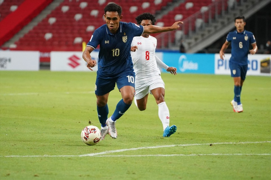 Teerasil Dangda là mũi nhọn rất nguy hiểm của đội tuyển Thái Lan. Ảnh: AFF