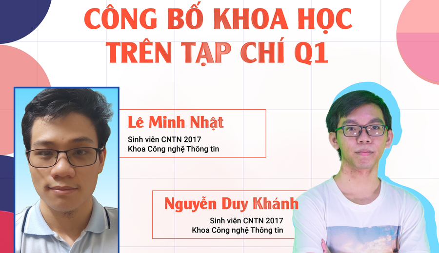 Lê Minh Nhật (trái) và Nguyễn Duy Khánh là hai tác giả chính của công bố khoa học trên tạp chí quốc tế Q1. Ảnh: HCMUS.EDU.VN