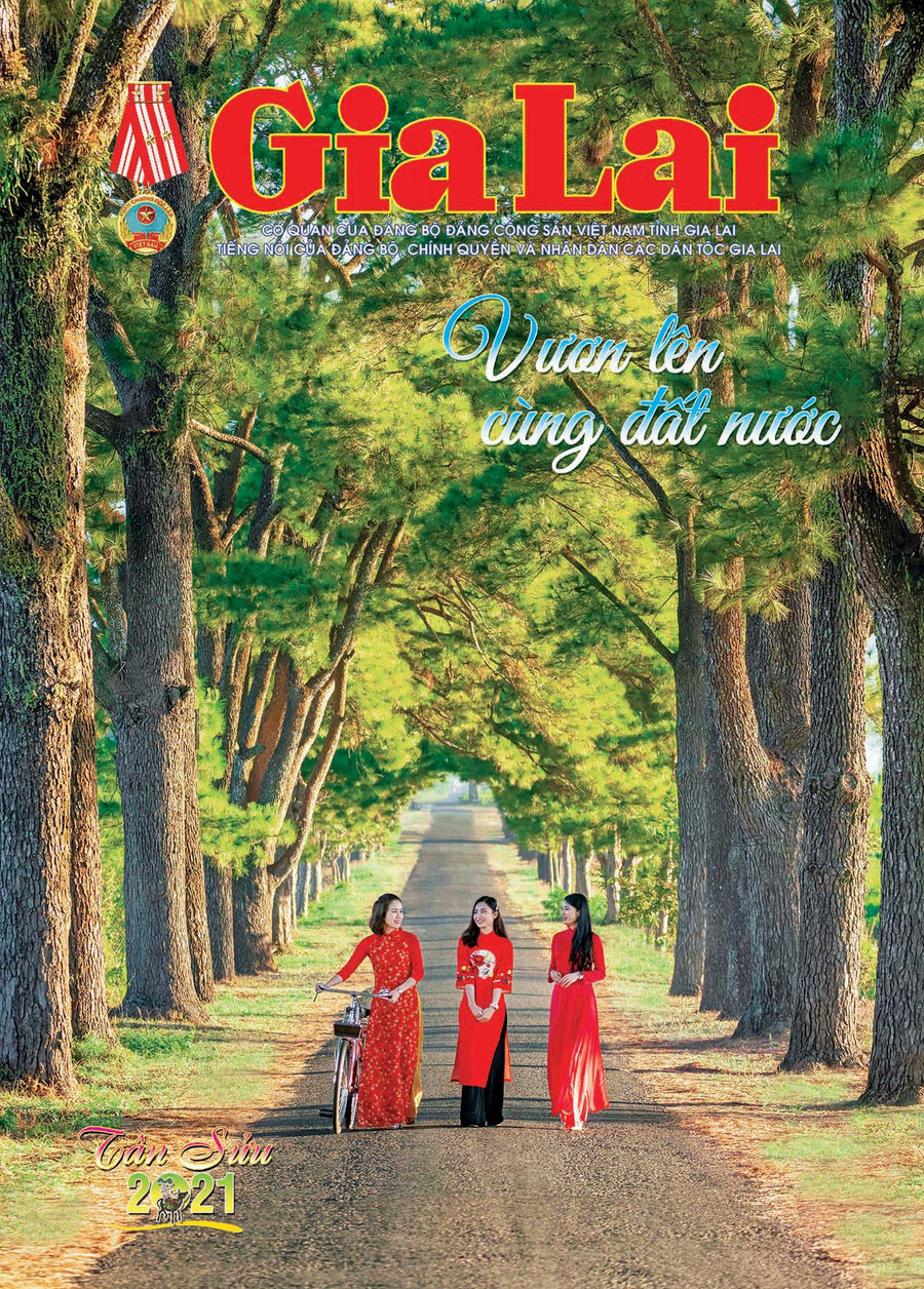 Bìa ấn phẩm Xuân 2021 của Báo Gia Lai đạt giải A.