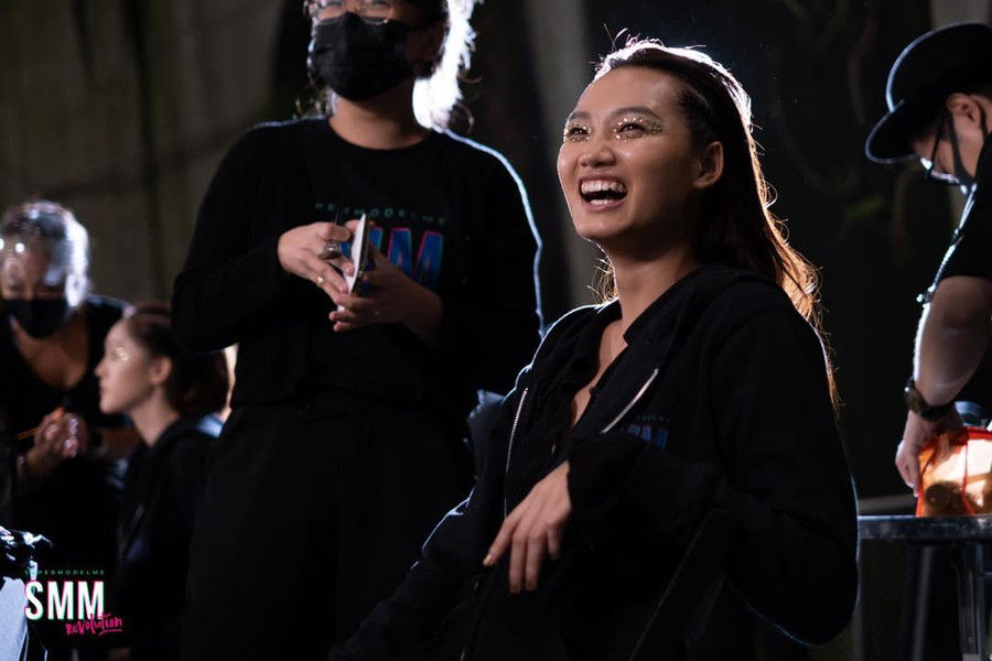 Quỳnh Anh giữ tâm thế tự tin trong vòng thi catwalk cuối cùng. Ảnh: Supermodel me