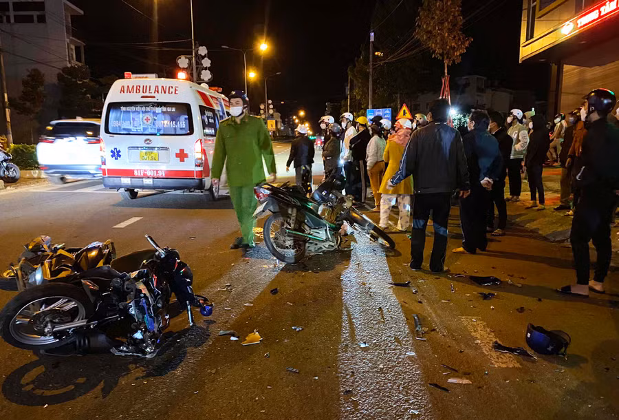 Hiện trường vụ tai nạn. Ảnh: Phạm Quý