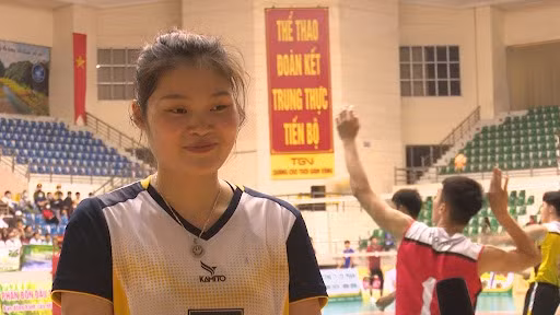 Nguyễn Thị Uyên là vận động viên chủ chốt của Geleximco Thái Bình. Ảnh: Thái Bình TV