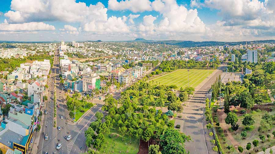 Một góc TP. Pleiku hôm nay. Ảnh: Phan Nguyên Một góc TP. Pleiku hôm nay. Ảnh: Phan Nguyên