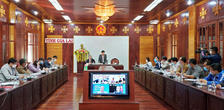 Ông Nguyễn Hữu Quế, Giám đốc Sở Kế hoạch Đầu tư phát biểu tại Hội thảo. Ảnh: Sơn Ca