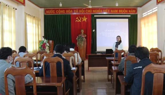 Quang cảnh lớp bồi dưỡng. Ảnh: Hà Phương