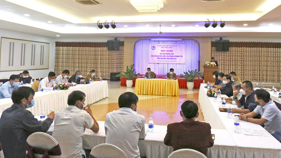 Quang cảnh Hội nghị gặp mặt phóng viên thường trú. Ảnh: Văn Ngọc