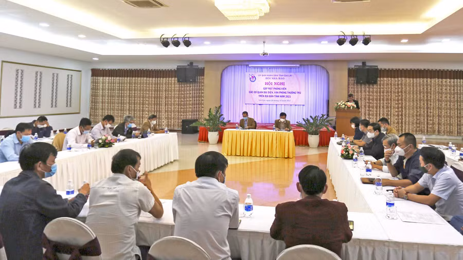 Quang cảnh Hội nghị gặp mặt phóng viên thường trú. Ảnh: Văn Ngọc