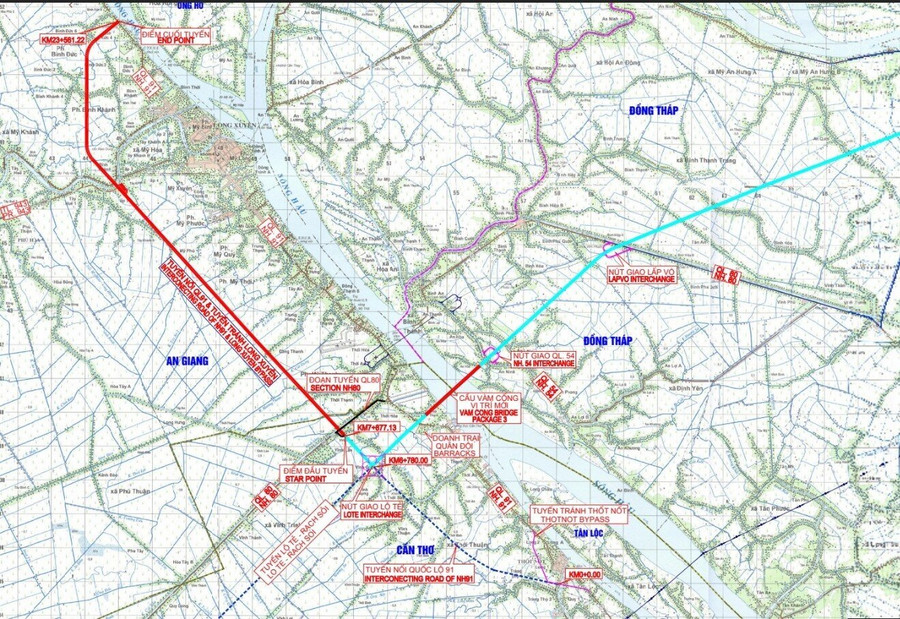 Phạm vi nghiên cứu đầu tư mở rộng QL91 dài 7km, từ ngã tư Bến xe - Trà Nóc thuộc địa phận 02 quận Ninh Kiều và Bình Thủy. Ảnh: Bộ GTVT