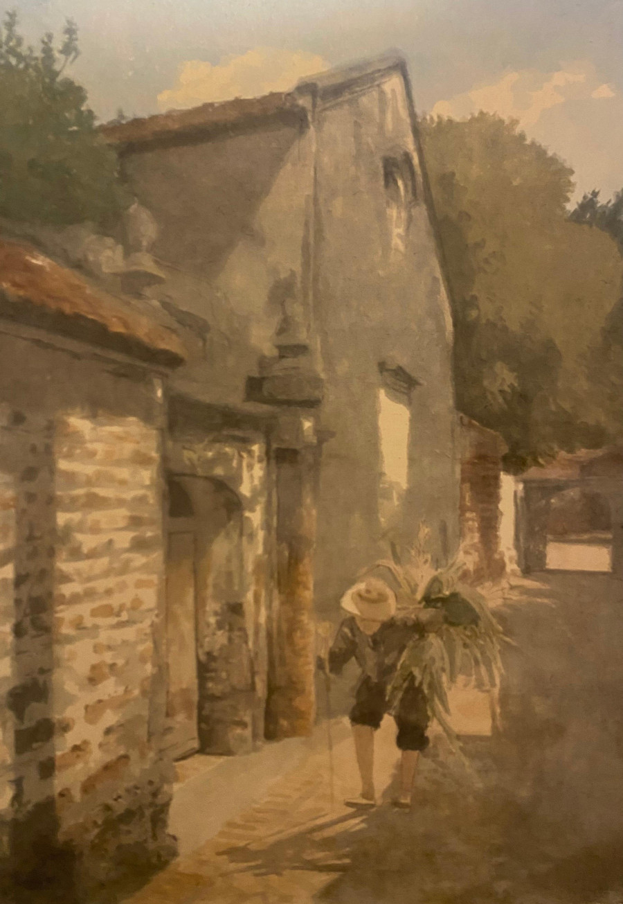 Tác phẩm Ngõ xưa - ngày mới của họa sĩ Vũ Thái Bình- Ảnh: NVCC