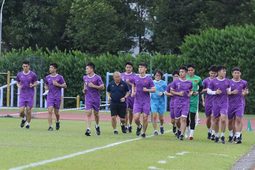 Tuyển Việt Nam sẵn sàng về cả tinh thần lẫn tâm thế để chạm trán đối thủ Malaysia. Ảnh; VFF