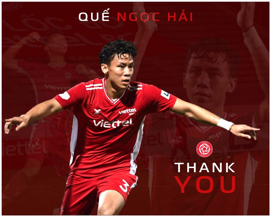 Quế Ngọc Hải không còn khoác áo câu lạc bộ Viettel ở mùa giải 2022. Ảnh: Viettel FC