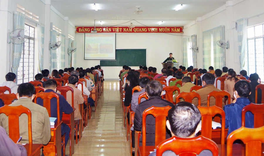 Quảng cảnh lớp học. Ảnh: Huy Bắc