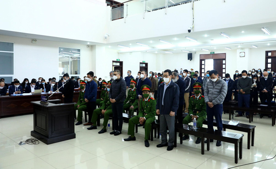 Các bị cáo trong vụ án. Ảnh: TTXVN Các bị cáo trong vụ án. Ảnh: TTXVN