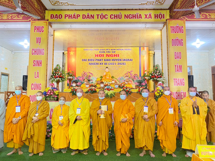  Ra mắt Ban Trị sự Giáo hội Phật giáo Việt Nam huyện Ia Grai khóa III. Ảnh: Thanh Nhật 