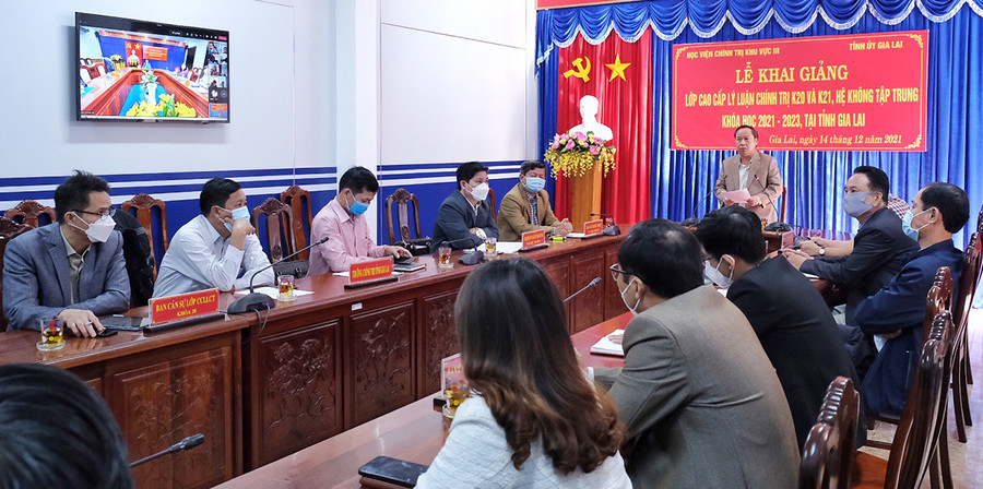 Quang cảnh lễ khai giảng. Ảnh: Hoàng Ngọc Quang cảnh lễ khai giảng. Ảnh: Hoàng Ngọc