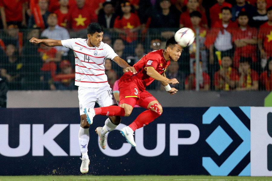 Ngọc Hải ở trận Việt Nam thắng Campuchia 3-0 tại AFF Cup 2018. Ảnh: Minh Tú