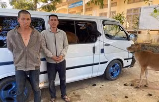  Hai đối tượng bị bắt giữ cùng tang vật. Ảnh: CACC