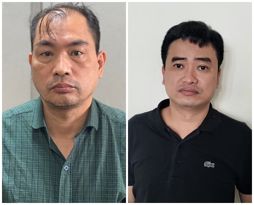  Phạm Duy Tuyến - Giám đốc CDC Hải Dương (trái) được xác định hưởng gần 30 tỷ đồng từ Phan Quốc Việt (phải), Chủ tịch HĐQT kiêm Tổng Giám đốc Công ty Việt Á. Ảnh: MPS