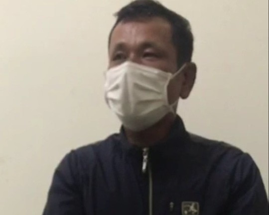 Trương Văn Ngọc tại cơ quan điều tra. Ảnh: CACC