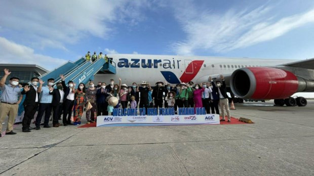 Đoàn khách du lịch Nga đầu tiên có hộ chiếu vaccine đã đến tham quan, nghỉ dưỡng tại Nha Trang-Khánh Hòa. Nguồn: baogiaothong.vn