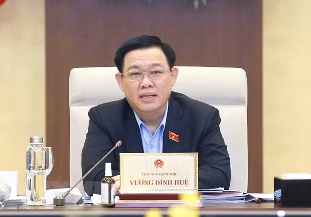 Chủ tịch Quốc hội Vương Đình Huệ phát biểu. Ảnh: Doãn Tấn/TTXVN