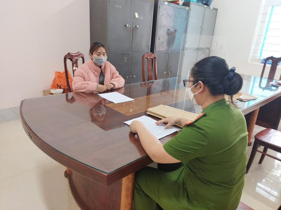 Nghi phạm Nguyễn Thị Kiều tại cơ quan công an. Ảnh: CTV Nghi phạm Nguyễn Thị Kiều tại cơ quan công an. Ảnh: CTV